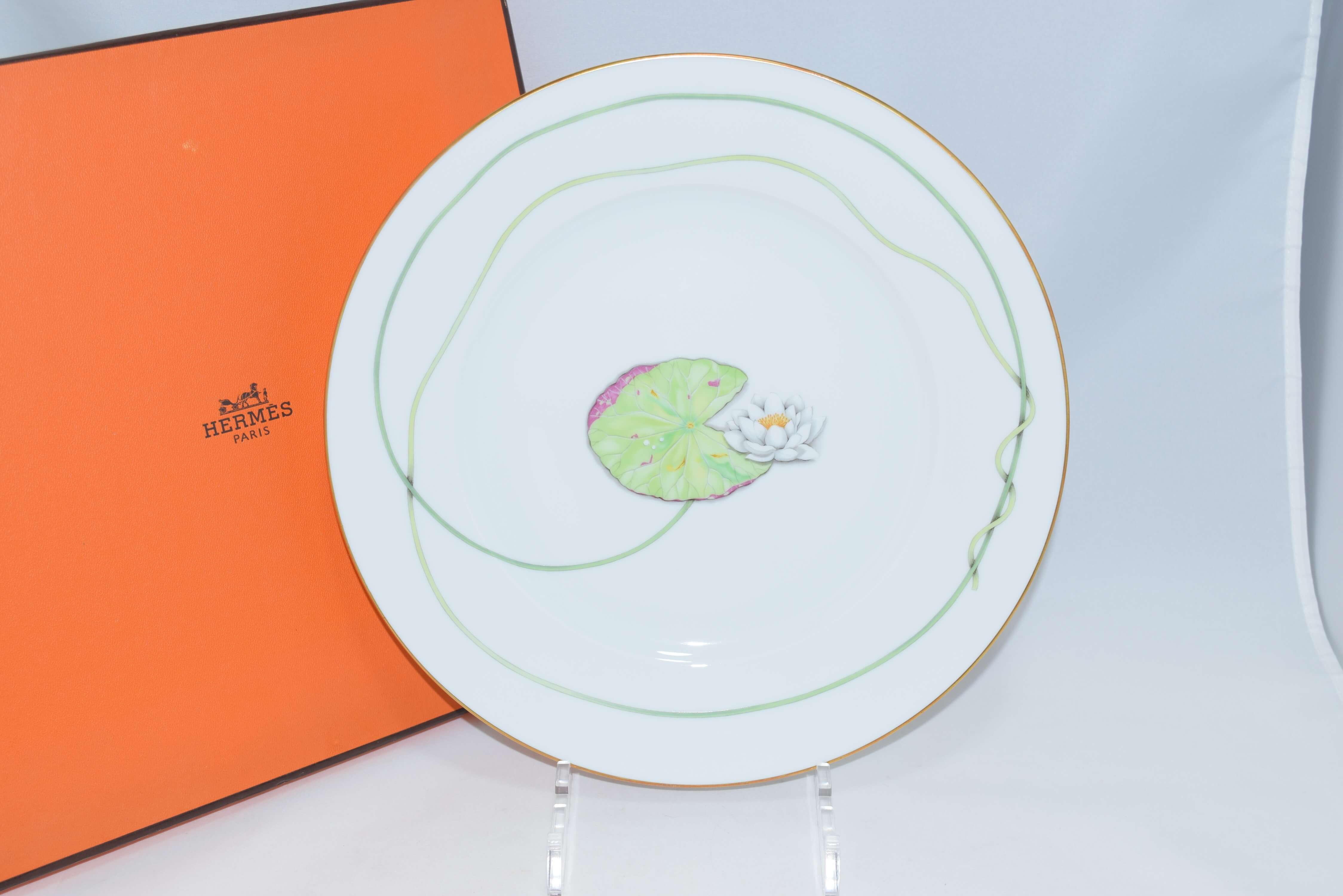 Hermes Nil Porcelain Dinner Plate 28 cm Dinnerware Nile 11" tableware
