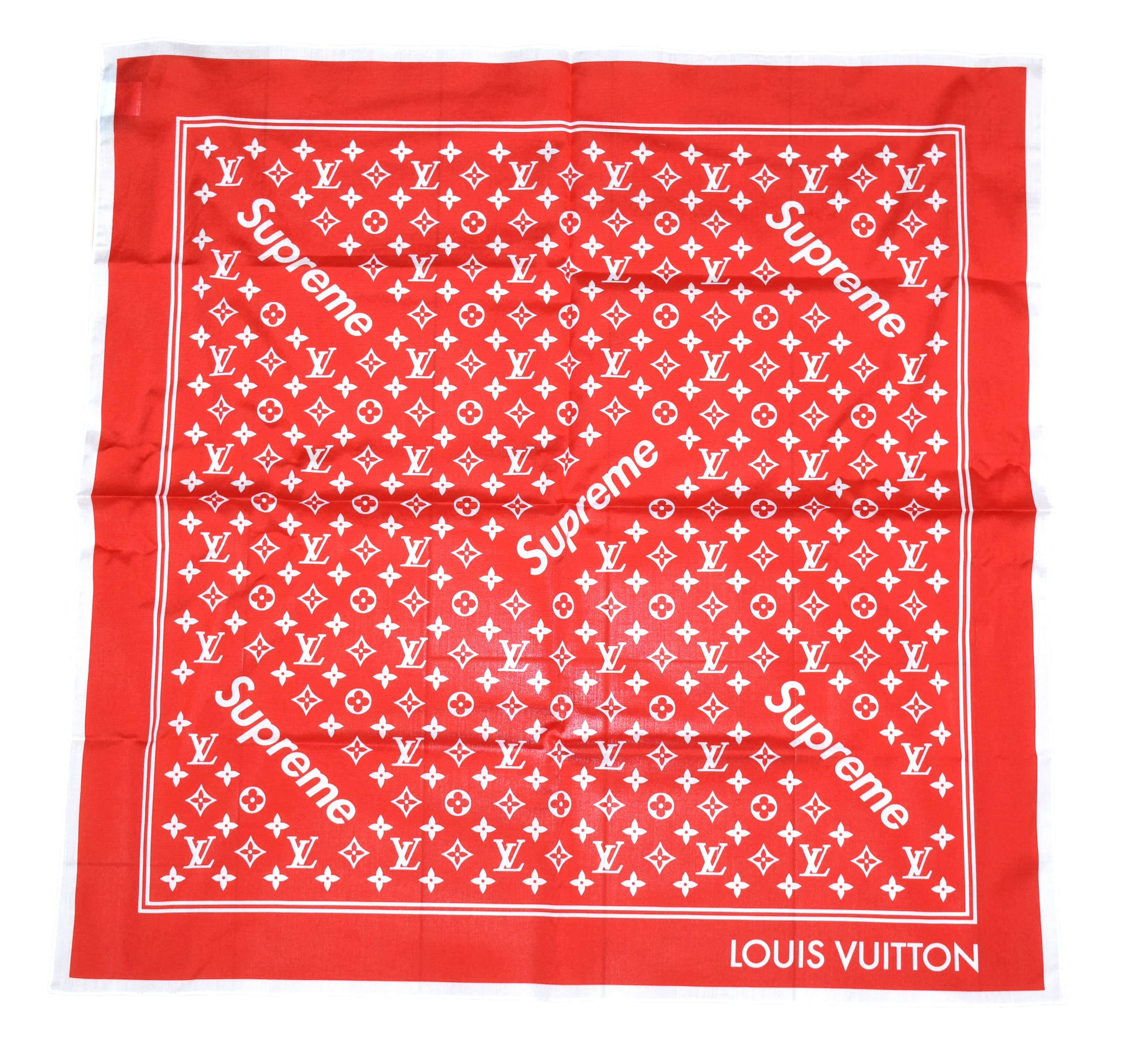 Supreme Louis Vuitton Monogram Bandana Red mini scarf with Box NEW – art Japan Export