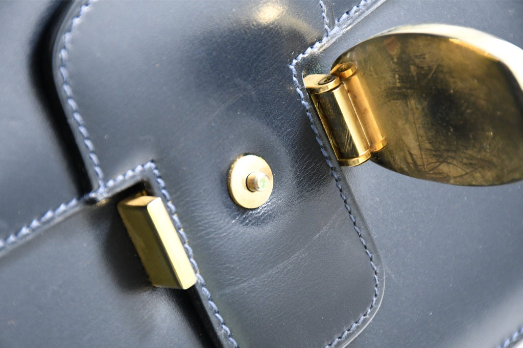 Celine Sholder Bag black vintage logo purse APL199