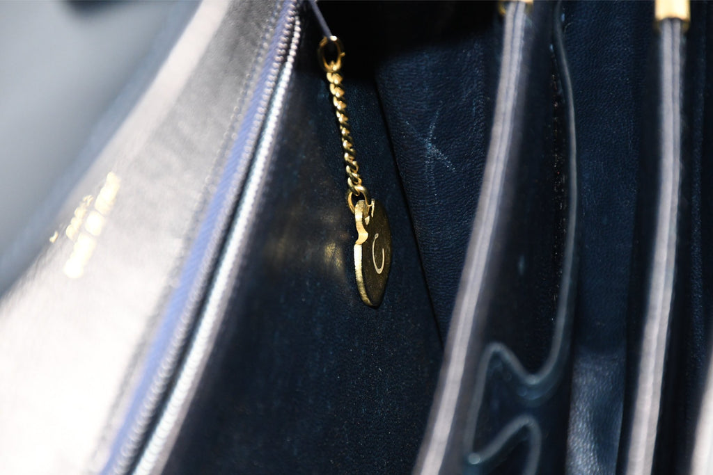 Celine Sholder Bag black vintage logo purse APL199