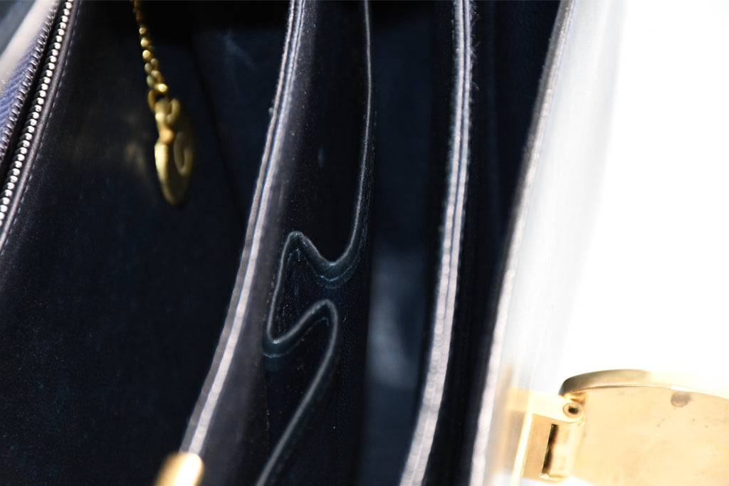 Celine Sholder Bag black vintage logo purse APL199