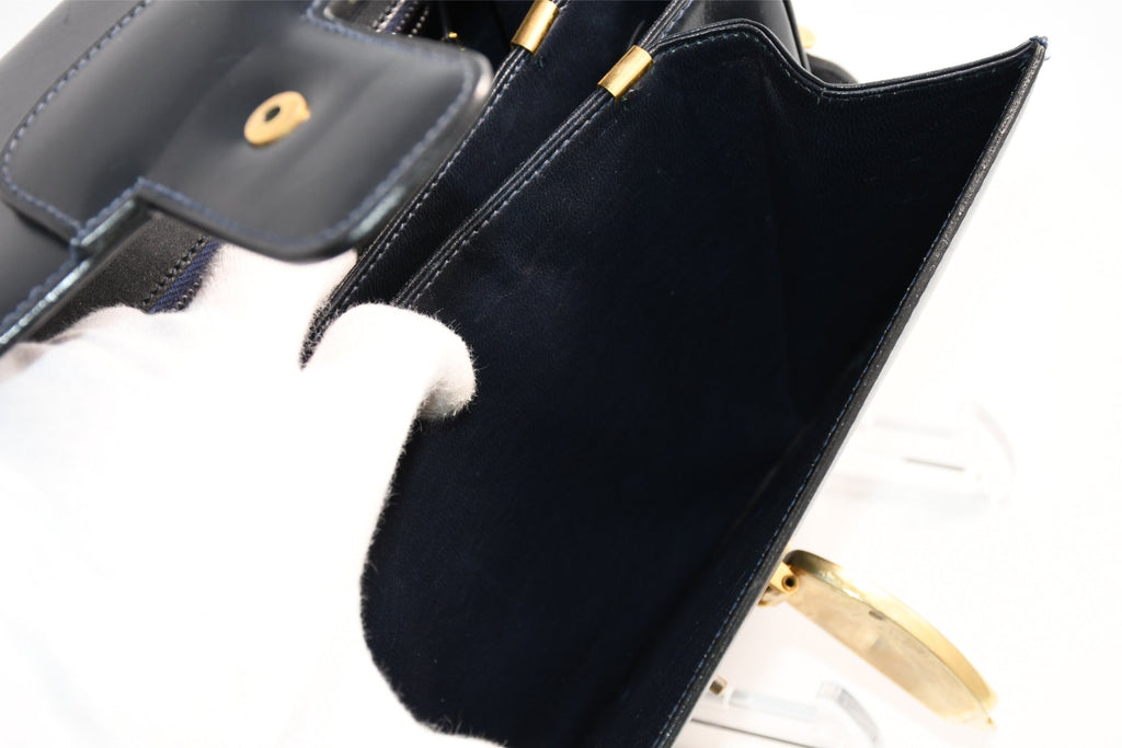 Celine Sholder Bag black vintage logo purse APL199