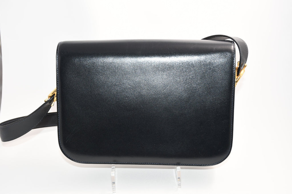 Celine Sholder Bag black vintage logo purse APL199