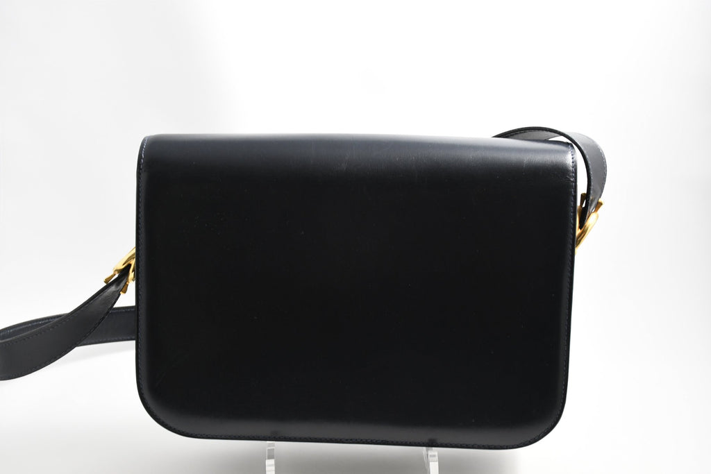 Celine Sholder Bag black vintage logo purse APL199