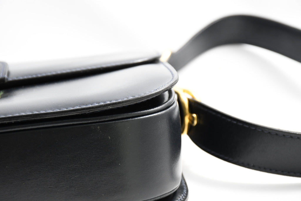 Celine Sholder Bag black vintage logo purse APL199