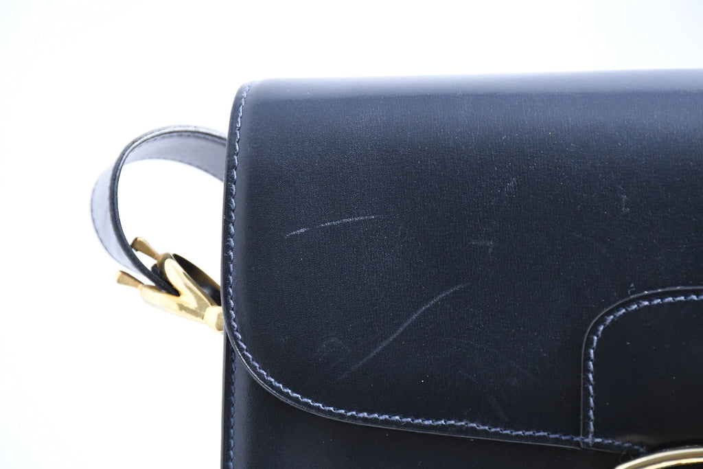Celine Sholder Bag black vintage logo purse APL199
