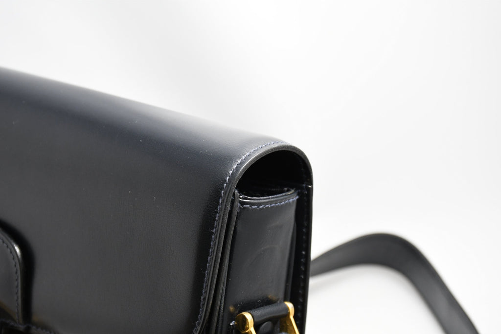 Celine Sholder Bag black vintage logo purse APL199