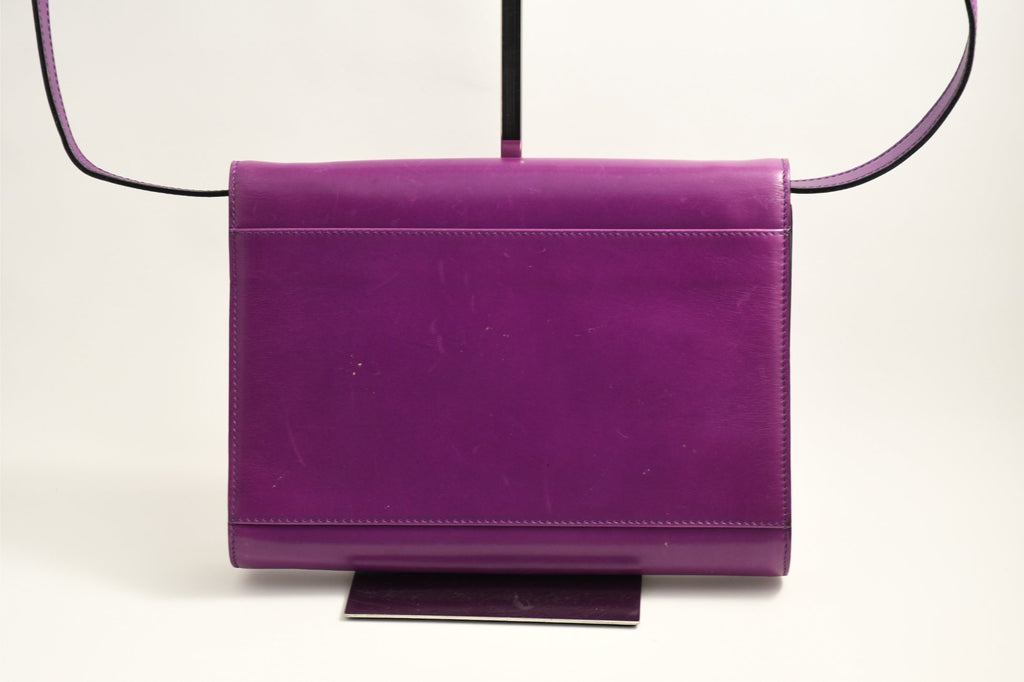 Celine Sholder Bag purple vintage circle logo gold AP307