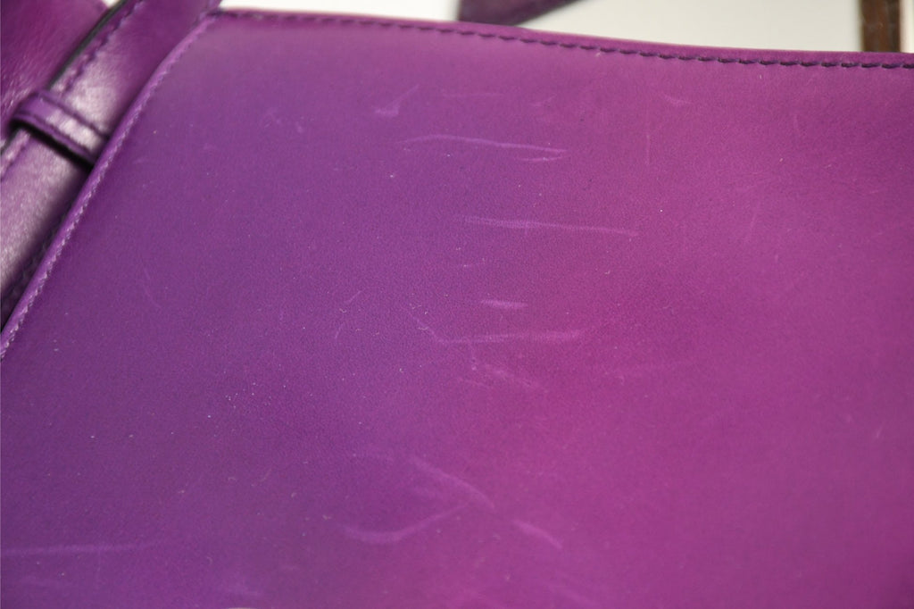 Celine Sholder Bag purple vintage circle logo gold AP307