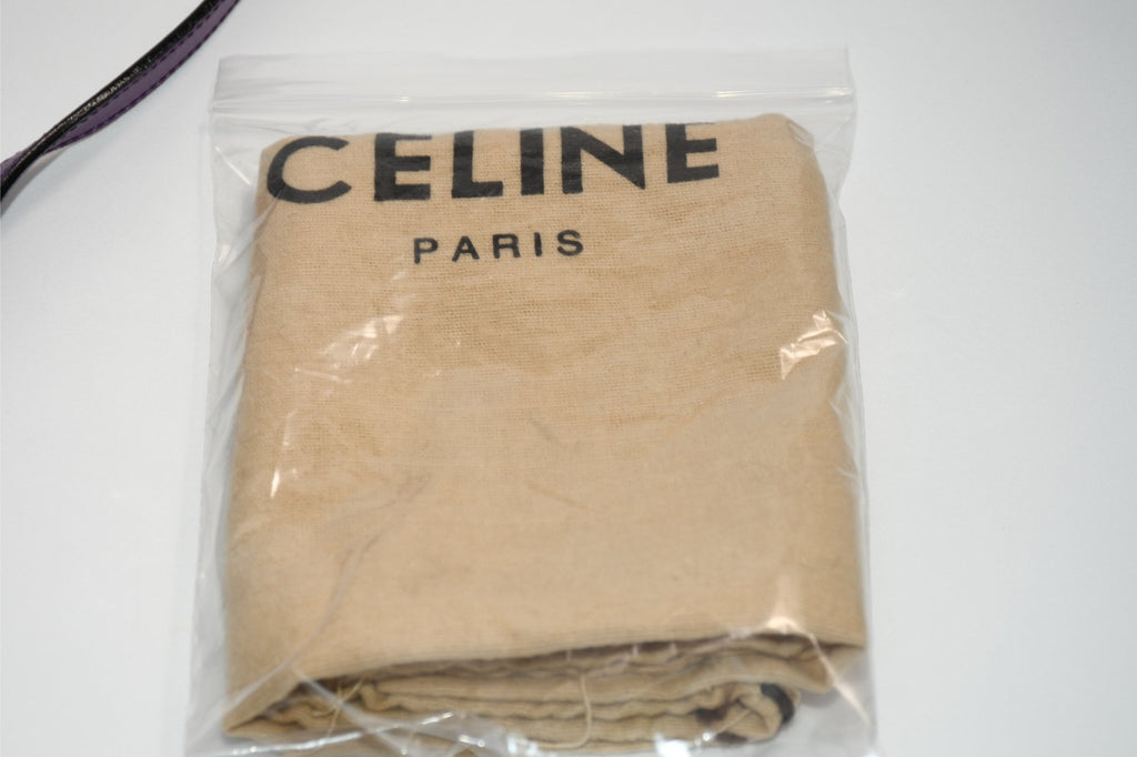 Celine Sholder Bag purple vintage circle logo gold AP307