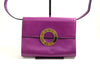 Celine Sholder Bag purple vintage circle logo gold AP307