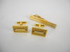 Christian Dior Cufflinks & Tie Clip square gold logo