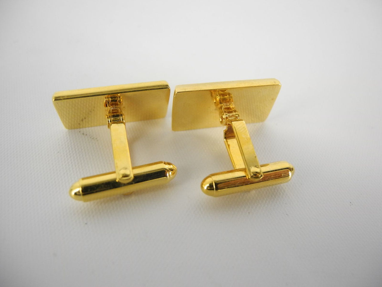 Christian Dior Cufflinks & Tie Clip square gold logo