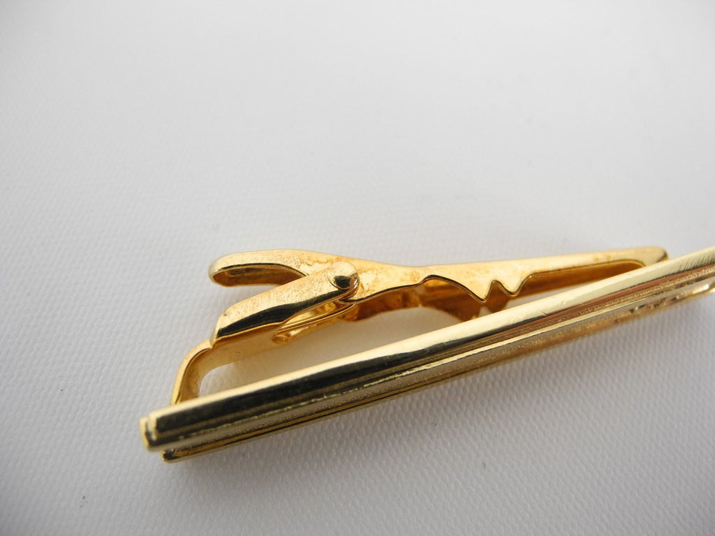Christian Dior Cufflinks & Tie Clip square gold logo