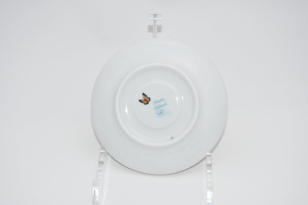 Hermes La Siesta Island Demitasse Cup and Saucer blue flower espresso coffee