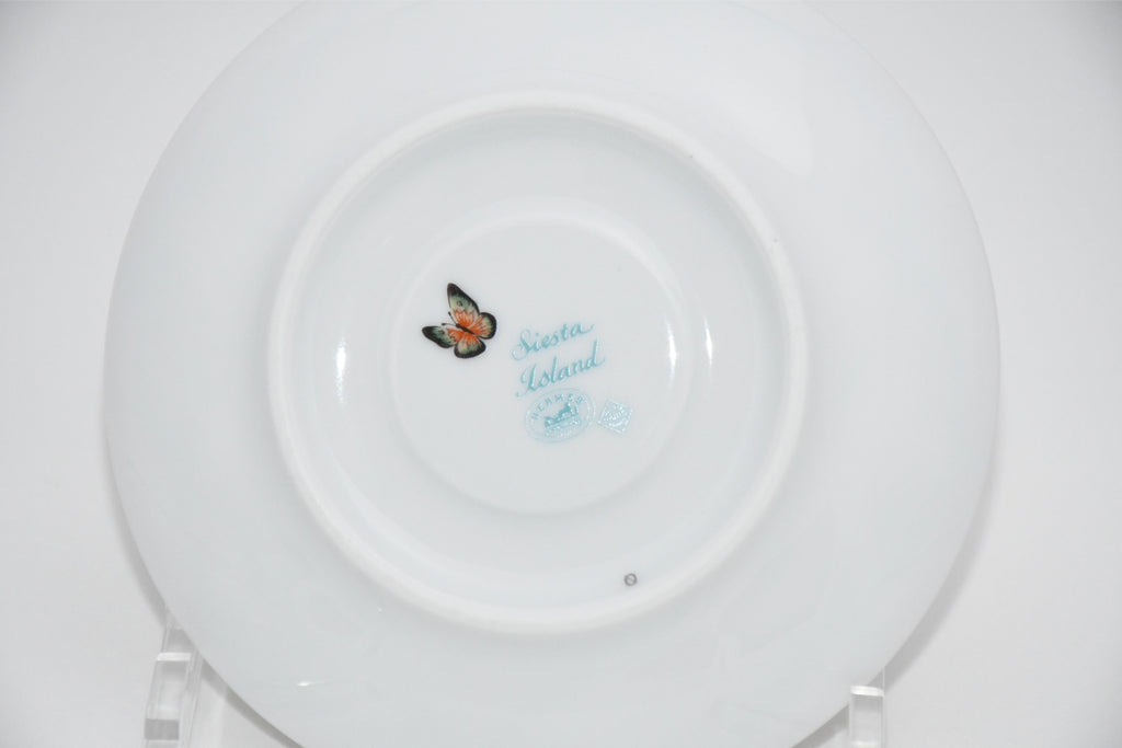 Hermes La Siesta Island Demitasse Cup and Saucer blue flower espresso coffee