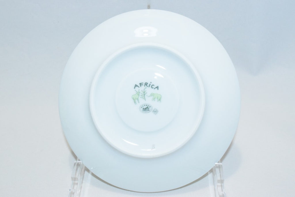 Hermes Africa Demitasse Cup and Saucer 2 set green espresso coffee animal