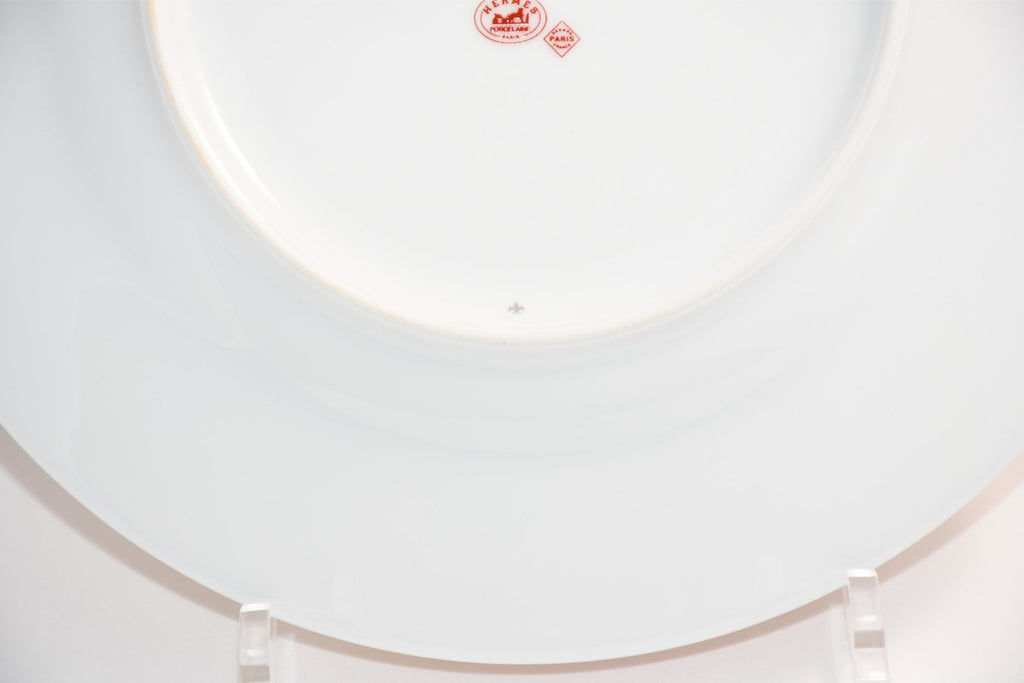 Hermes Africa Dessert Plate 22.5 cm porcelain orange animal 8.75" 0421