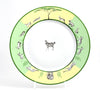 Hermes Africa Dinner Plate 27 cm porcelain green animal Zebra 10.75" EX