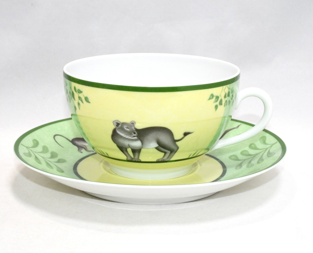 Hermes Africa Morning Cup green 2 set porcelain breakfast soup bowl