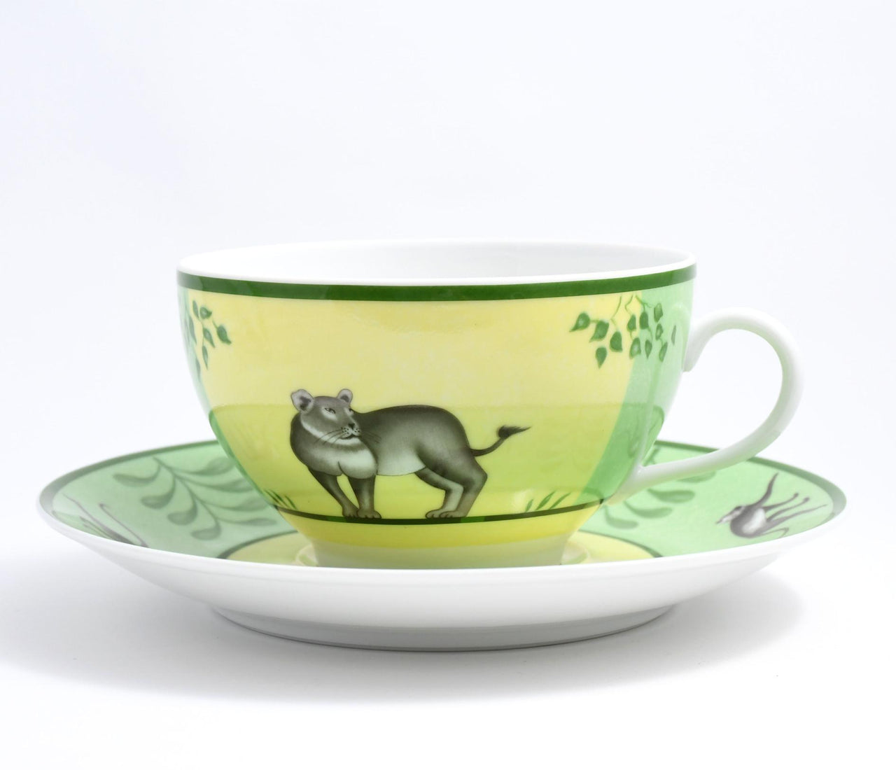 Hermes Africa Morning Cup green porcelain breakfast soup bowl Set of 2