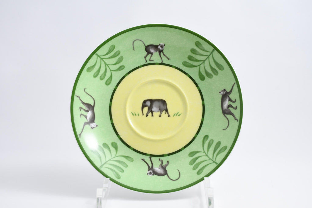 Hermes Africa Morning Cup green porcelain breakfast soup bowl Set of 2