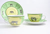 Hermes Africa Morning Cup green porcelain breakfast soup bowl Set of 2