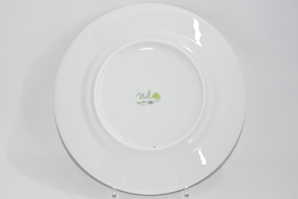 Hermes Nile Dinner Plate 27 cm porcelain Nil lotus green 10.75"