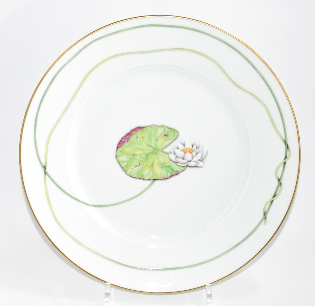Hermes Nile Dinner Plate 27 cm porcelain Nil lotus green 10.75"