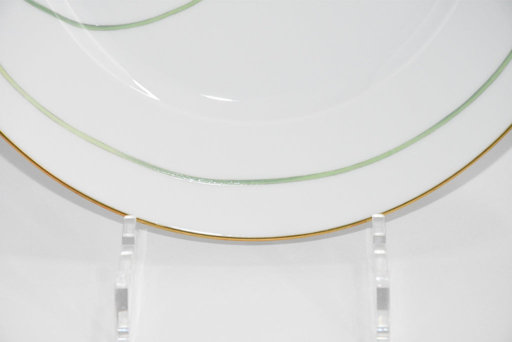 Hermes Nile Dinner Plate 27 cm porcelain Nil lotus green 10.75"