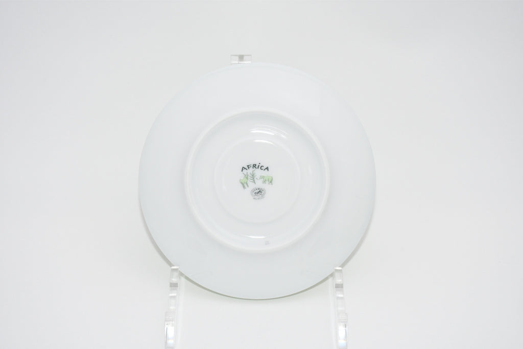 Hermes Africa Tea Cup and Saucer 2 set Green porcelain coffee animal 0205