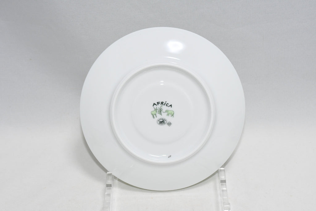 Hermes Africa Tea Cup and Saucer 2 set Green porcelain coffee animal 0258