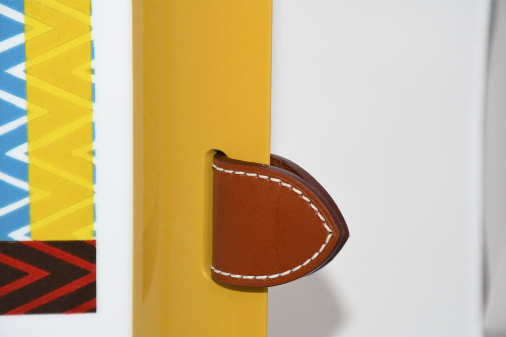 Hermes Atrium Hypnomobile long tray Citrine lacquered wood Leather horse 41 x 30 cm