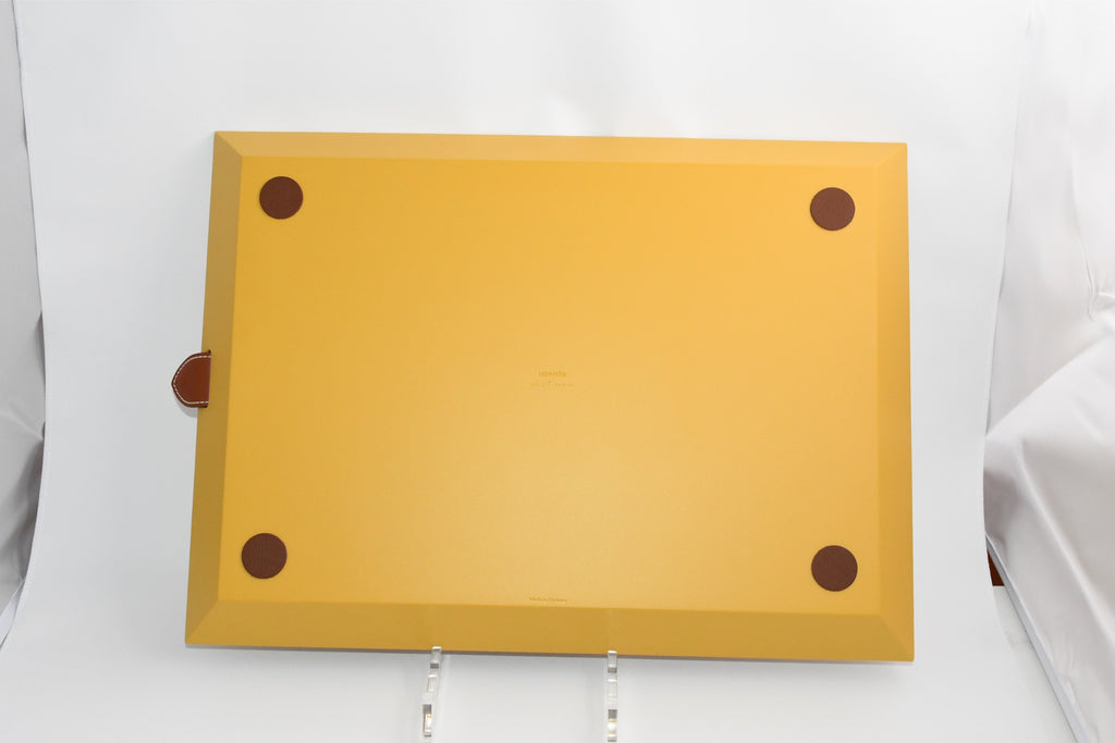 Hermes Atrium Hypnomobile long tray Citrine lacquered wood Leather horse 41 x 30 cm