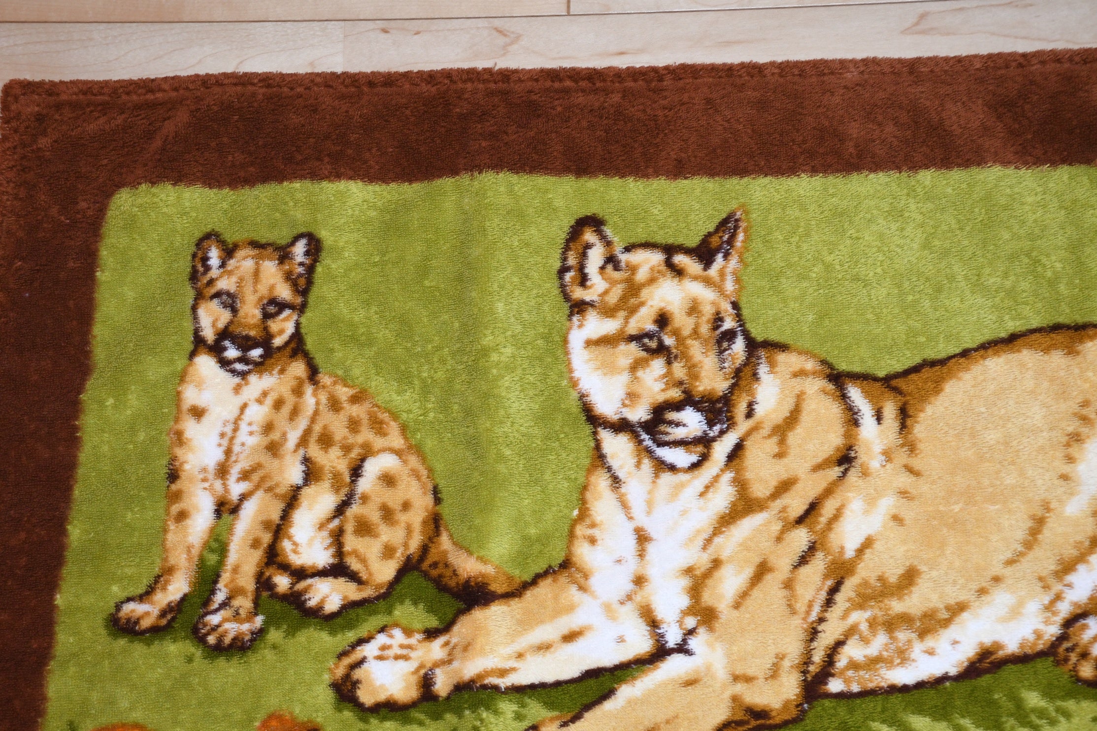 Hermes Beach Towel Bath Mat Three Lion brown Cotton Ornament Rug