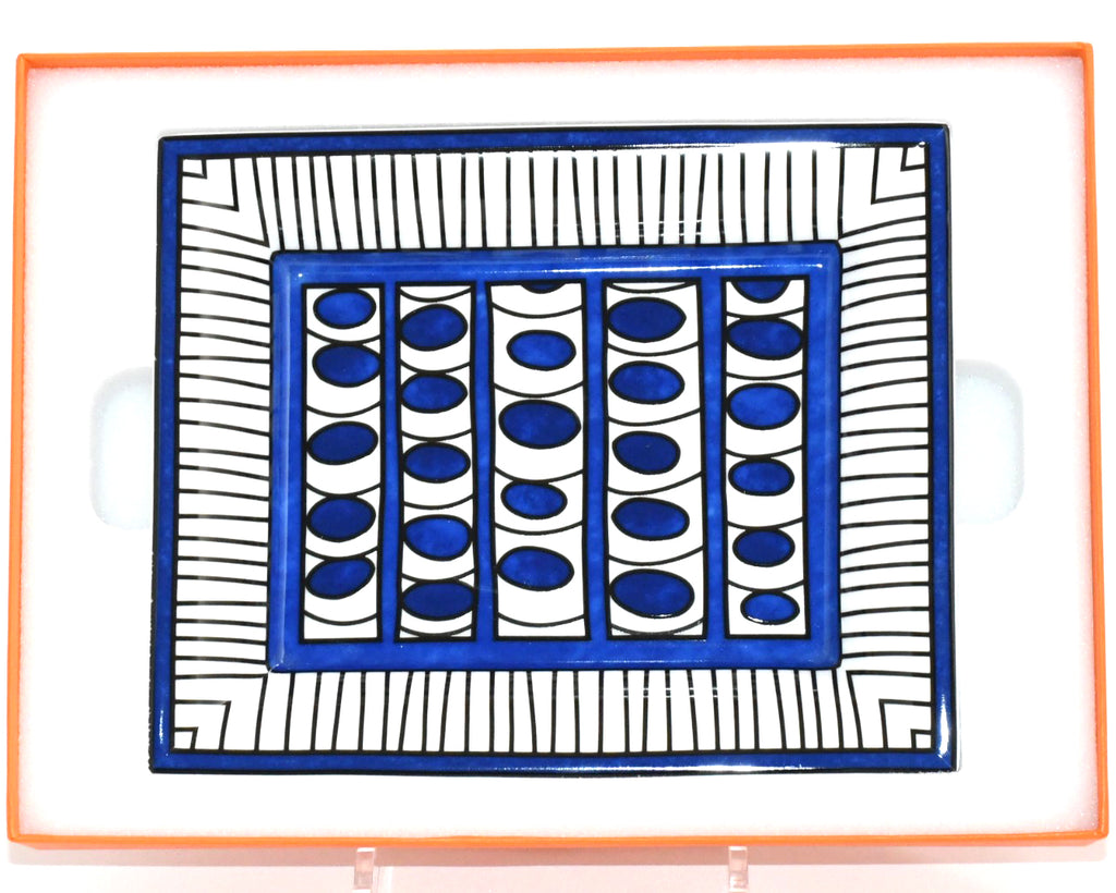 Hermes Bleus d'Ailleurs Change tray porcelain Ashtray blue plate tableware