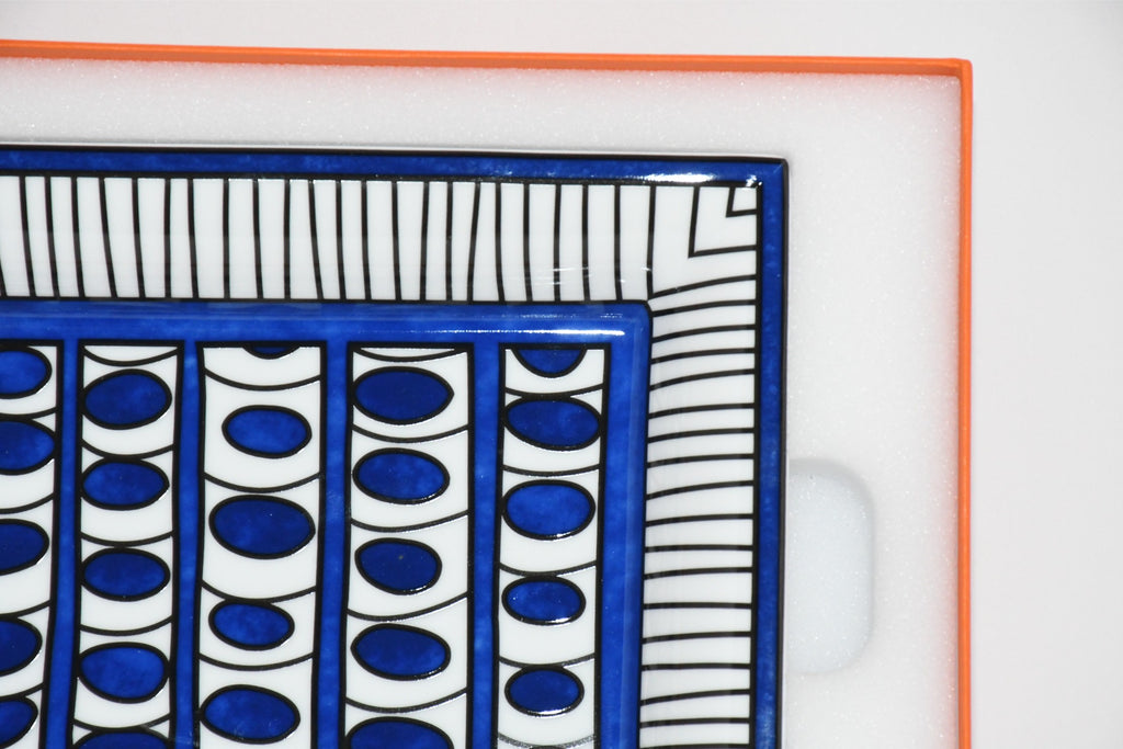 Hermes Bleus d'Ailleurs Change tray porcelain Ashtray blue plate tableware