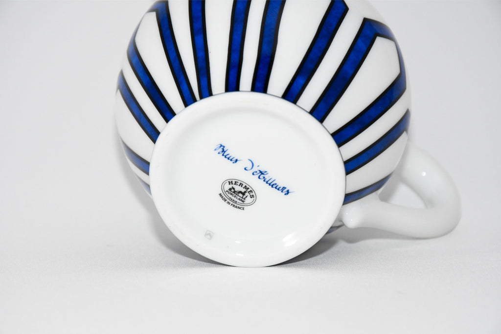 Hermes Bleus d'Ailleurs Creamer pot blue porcelain soup tea coffee cup 200 ml