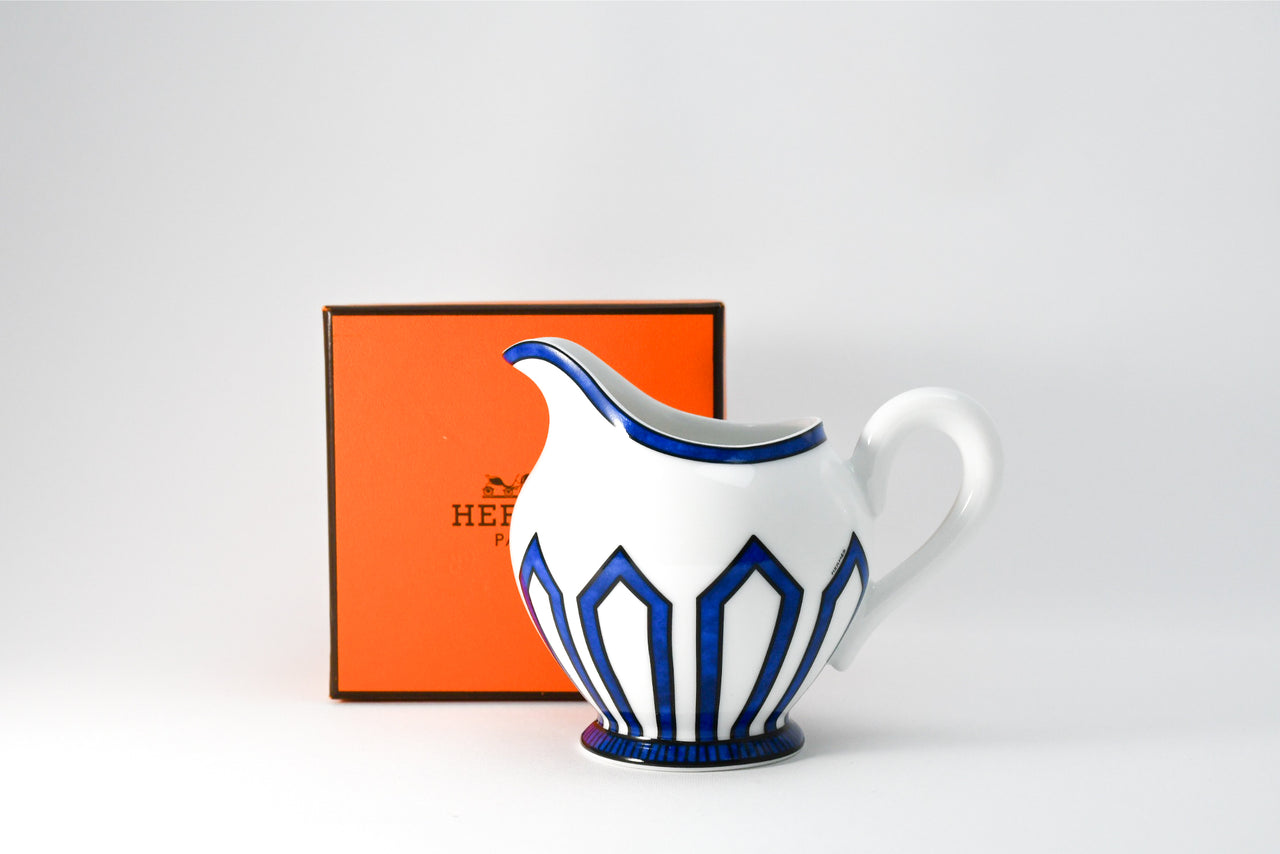 Hermes Bleus d'Ailleurs Creamer pot blue porcelain soup tea coffee cup 200 ml