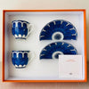 Hermes Bleus d'Ailleurs Demitasse Cup and Saucer 2 set blue espresso coffee 100 ml R08