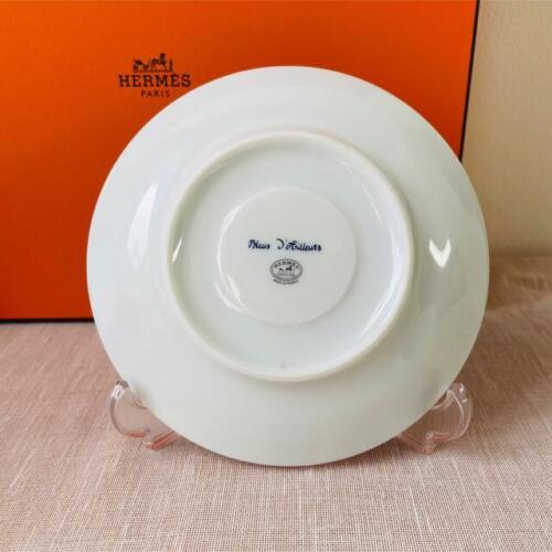 Hermes Bleus d'Ailleurs Demitasse Cup and Saucer 2 set blue espresso coffee 100 ml R08