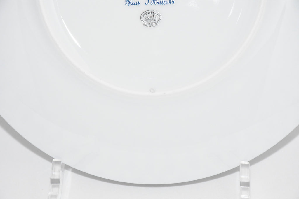 Hermes Bleus d'Ailleurs Dessert Plate 22 cm blue porcelain dinner 8.75" M03