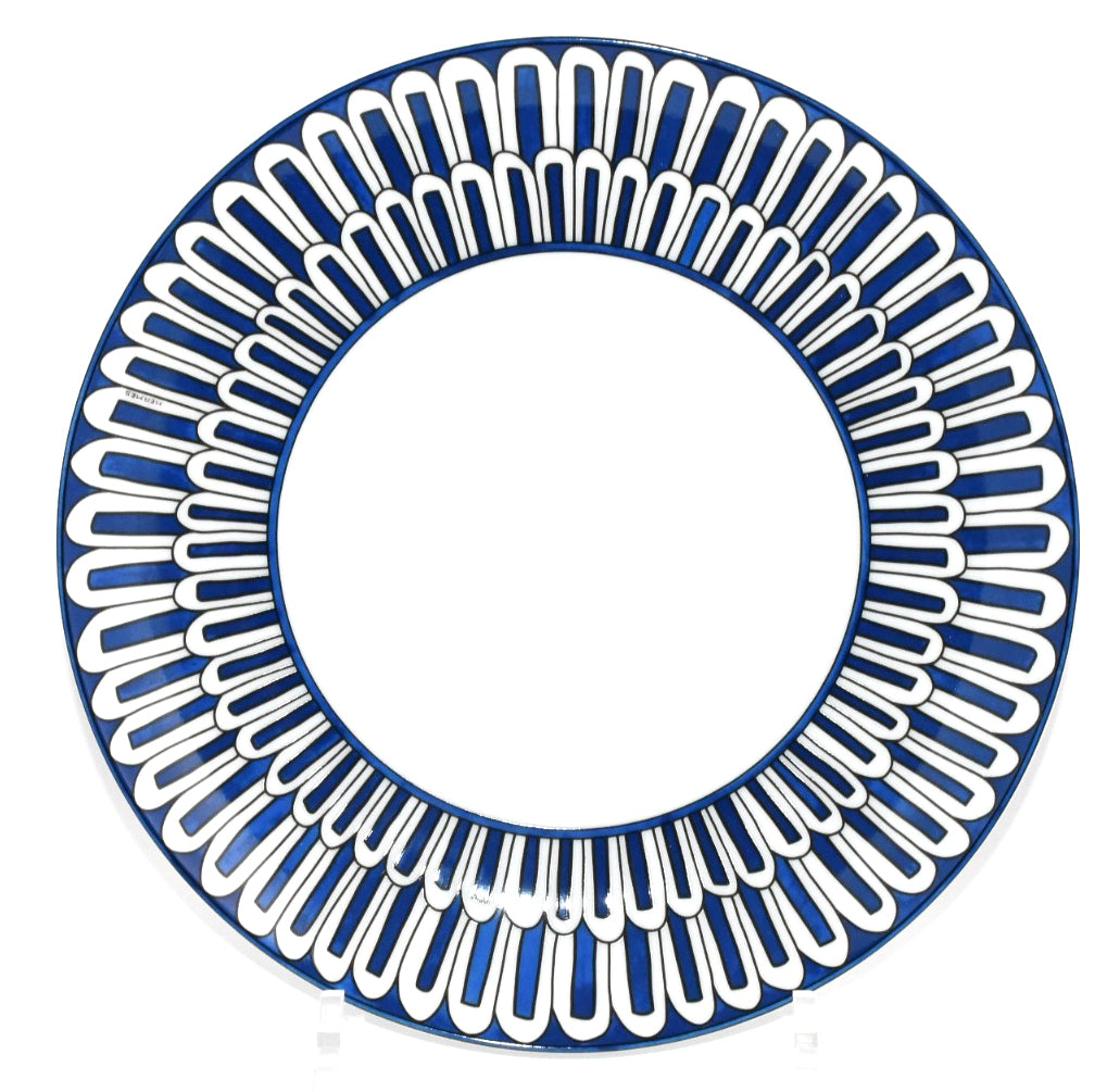 Hermes Bleus d'Ailleurs Dessert Plate 22 cm blue porcelain dinner 8.75" M03