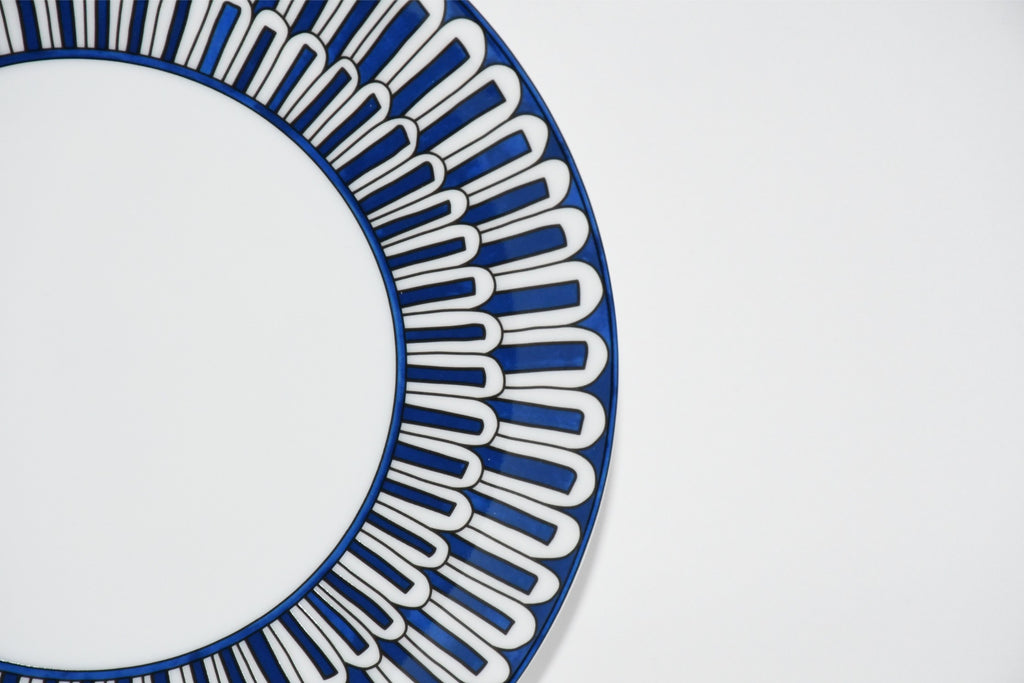 Hermes Bleus d'Ailleurs Dessert Plate 22 cm blue porcelain dinner 8.75" M03