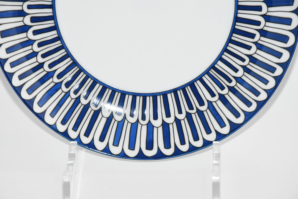 Hermes Bleus d'Ailleurs Dessert Plate 22 cm blue porcelain dinner 8.75" M03