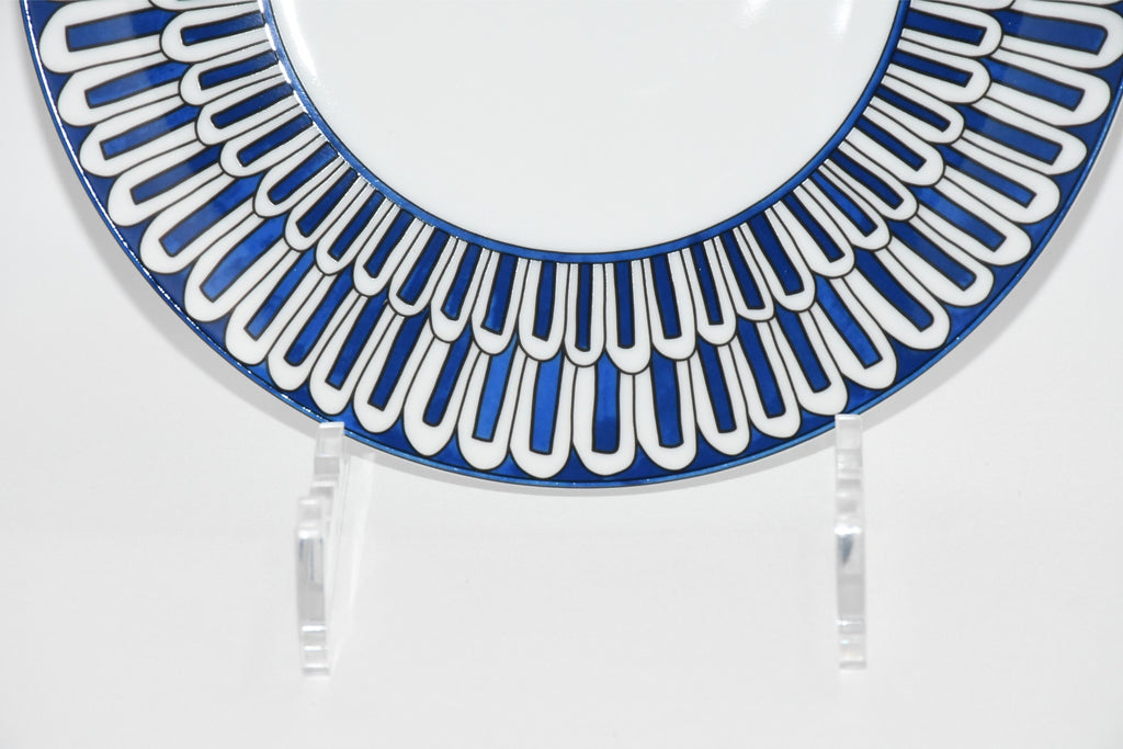 Hermes Bleus d'Ailleurs Dessert Plate 22 cm blue porcelain dinner 8.75" M03