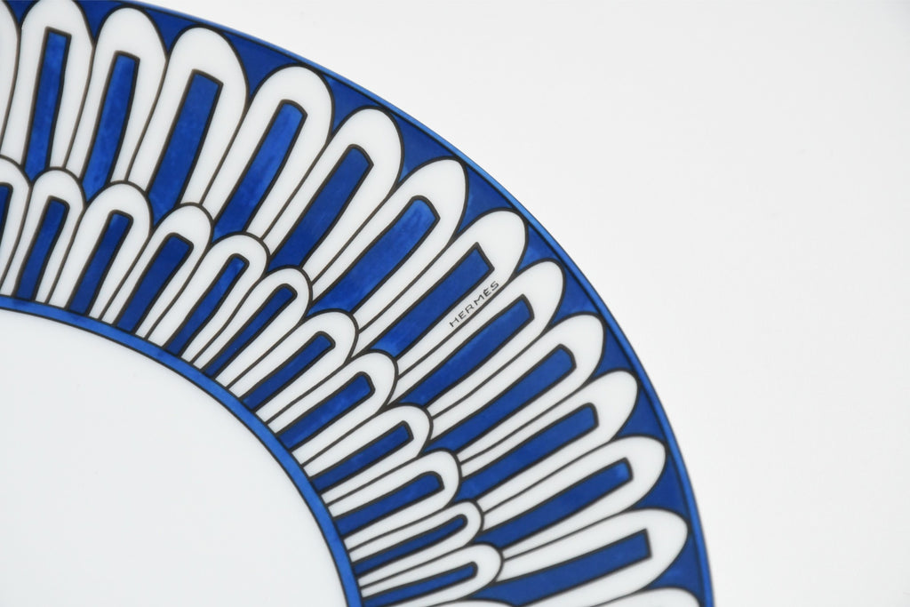 Hermes Bleus d'Ailleurs Dessert Plate 22 cm blue porcelain dinner 8.75" M03