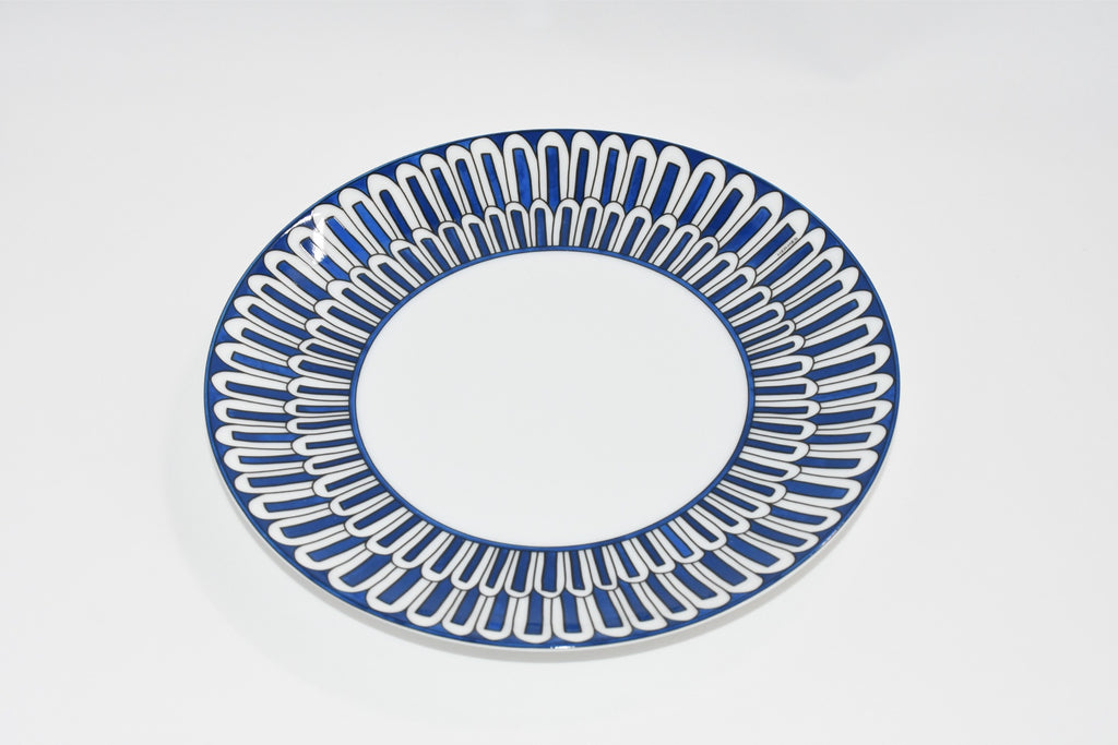 Hermes Bleus d'Ailleurs Dessert Plate 22 cm blue porcelain dinner 8.75" M03
