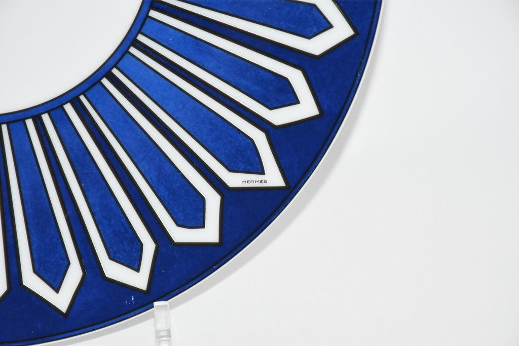 Hermes Bleus d'Ailleurs Dinner Plate 27 cm Set of 2 porcelain tableware blue EX+
