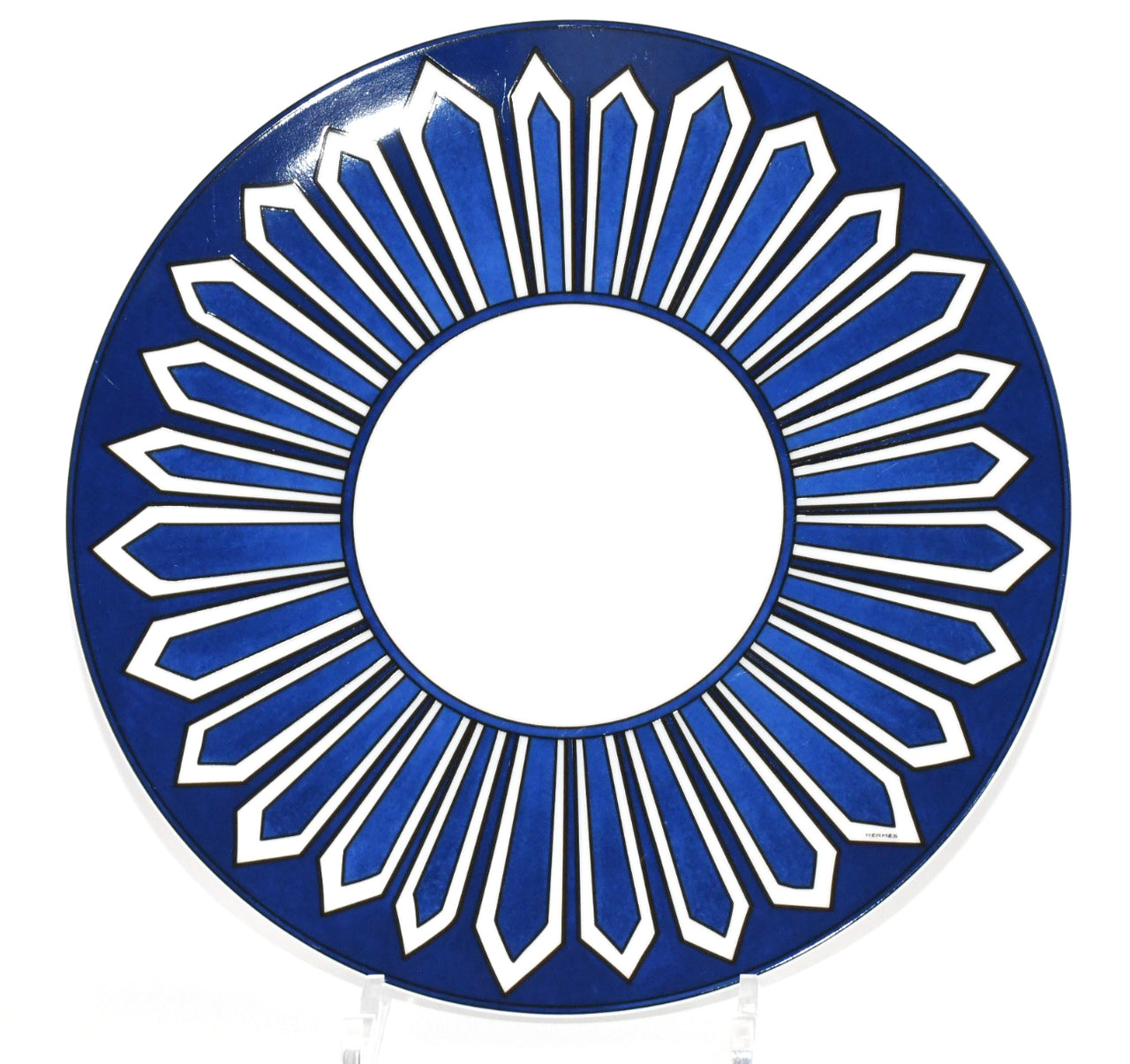 Hermes Bleus d'Ailleurs Dinner Plate 27 cm Set of 2 porcelain tableware blue EX+